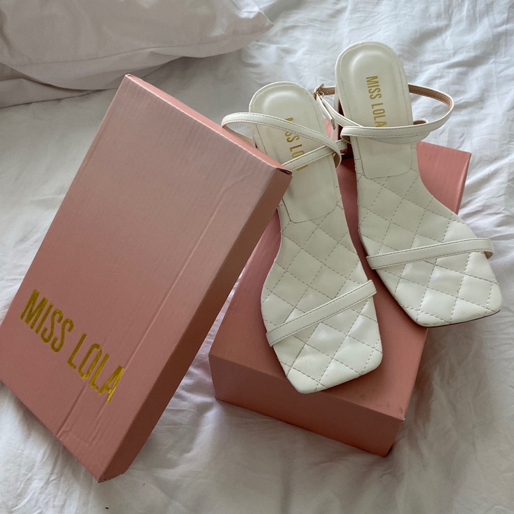 Miss Lola Square Toe Heels